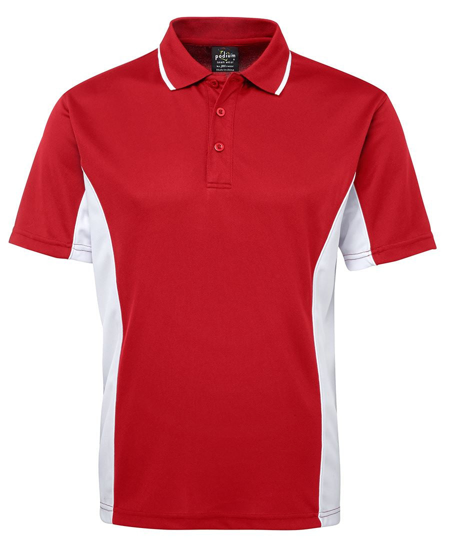 JB's Wear-JB's Podium Contrast Polo Adult(1st 12 colours)-Red/White / S-Uniform Wholesalers - 5