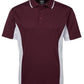 JB's Wear-JB's Podium Contrast Polo Adult(1st 12 colours)-Maroon/White / S-Uniform Wholesalers - 8