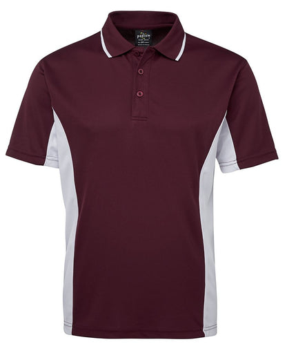 JB's Wear-JB's Podium Contrast Polo Adult(1st 12 colours)-Maroon/White / S-Uniform Wholesalers - 8