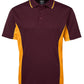 JB's Wear-JB's Podium Contrast Polo Adult(1st 12 colours)-Maroon/Gold / S-Uniform Wholesalers - 9