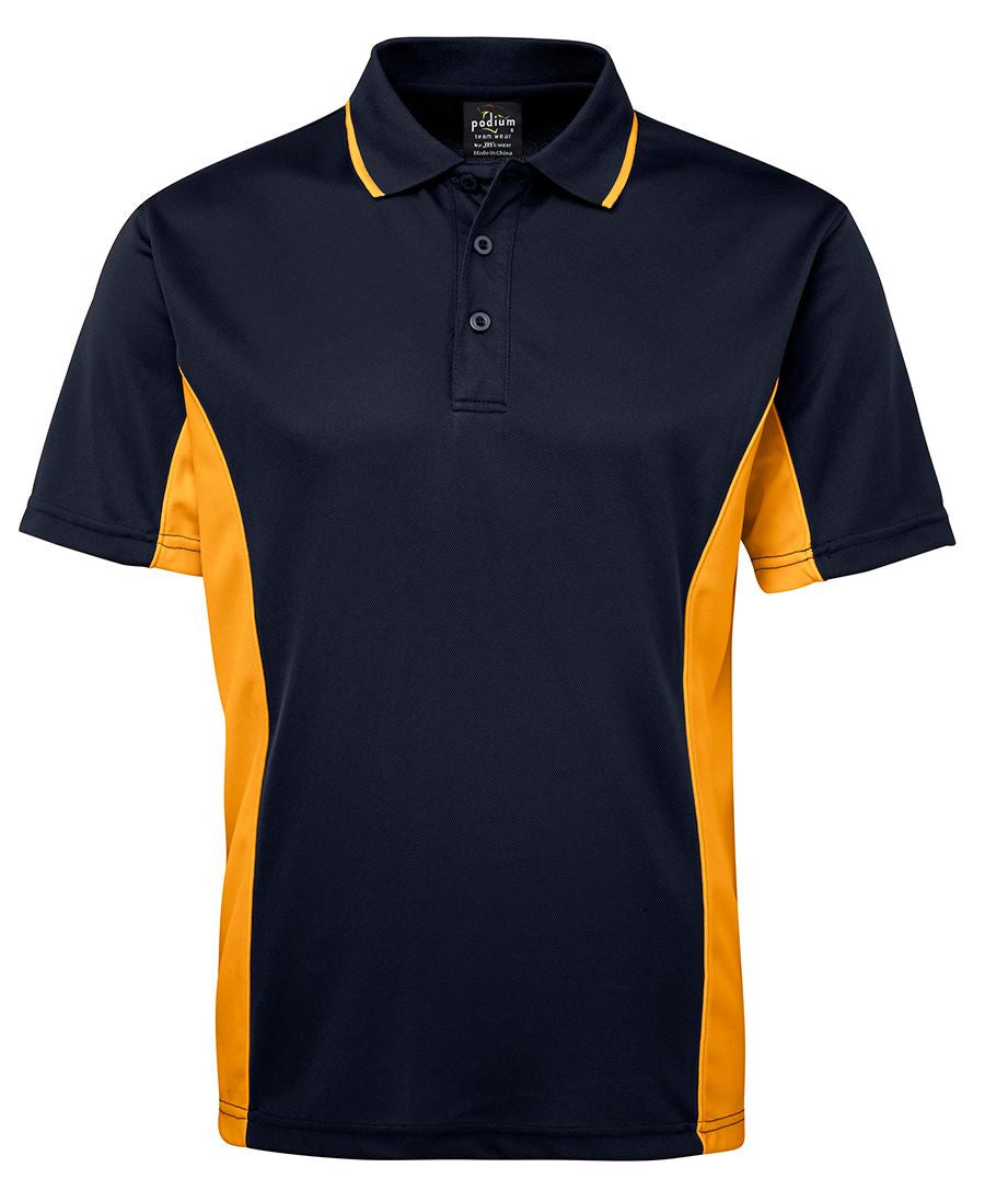 JB's Wear-JB's Podium Contrast Polo Adult(1st 12 colours)-Navy/Gold / S-Uniform Wholesalers - 12