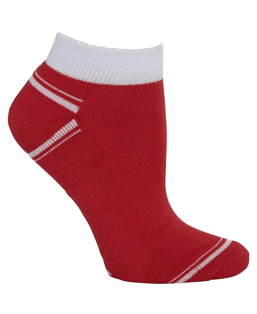 JB's Wear-JB's Sport Ankle Sock (5 Pack)-Red/White / King-Uniform Wholesalers - 6