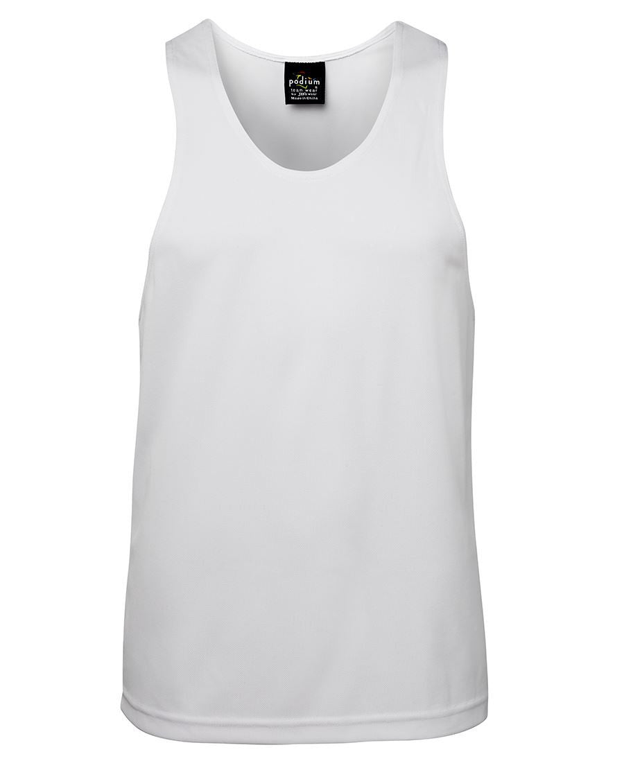 JB's Wear-JB's Adults Poly Singlet-White / S-Uniform Wholesalers - 8