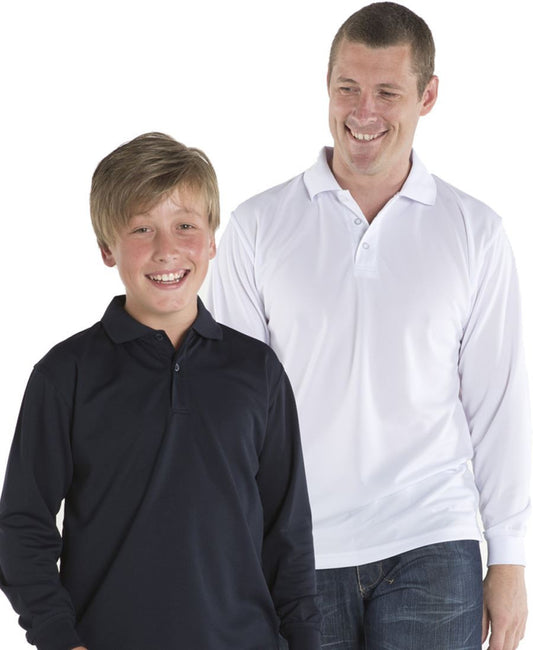 JB's Wear-JB's Adult Long Sleeve Poly Polo--Uniform Wholesalers - 1