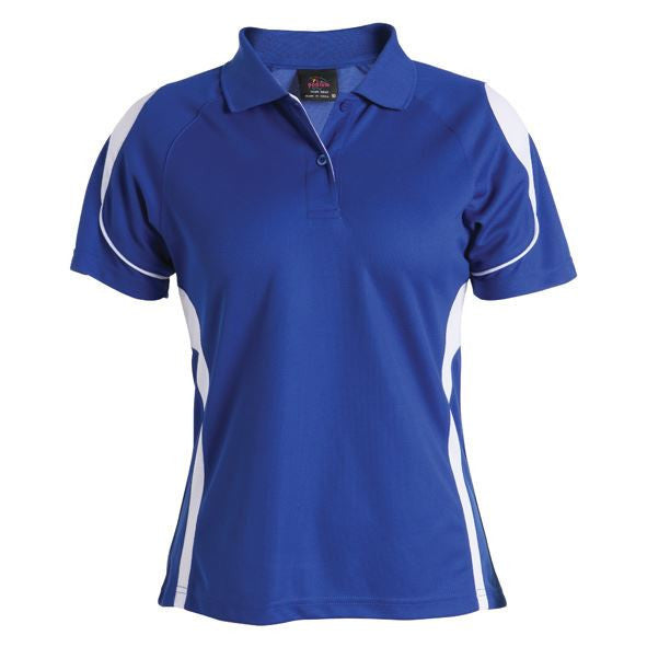 JB's Wear-JB's Podium Ladies Bell Polo 1st( 11 colour)-Royal/White / 8-Uniform Wholesalers - 9