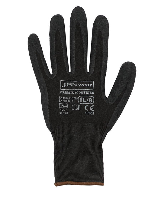 JBs Wear Premium Black Nitrile Glove 12 Pack (8R002)
