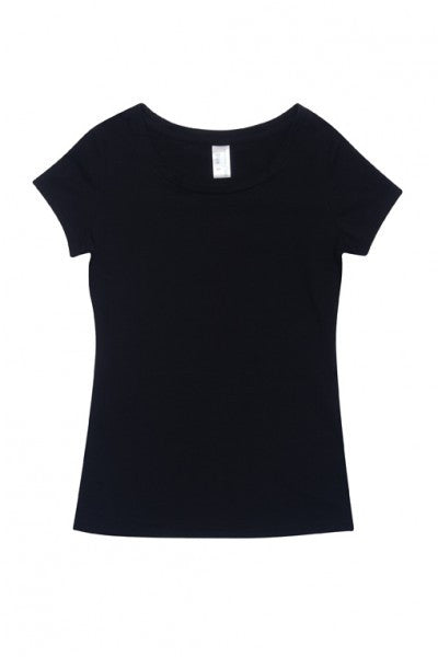 Ramo-Ramo Ladies Cotton/Spandex T-shirt-Black / 8-Uniform Wholesalers - 3