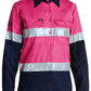 Bisley Womens 3M Taped Two Tone Hi Vis Cool Lightweight Shirt - Long Sleeve (BL6896)