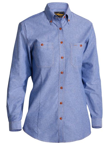 Bisley Women's Chambray Shirt - Long Sleeve (B76407L)