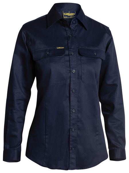 Bisley Ladies Drill Shirt - Long Sleeve (BL6339)