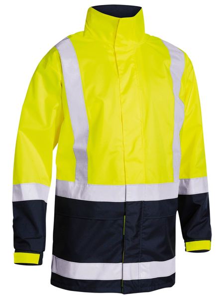 Bisley Two Tone Taped Hi Vis Rain Shell Jacket (BJ6966T)