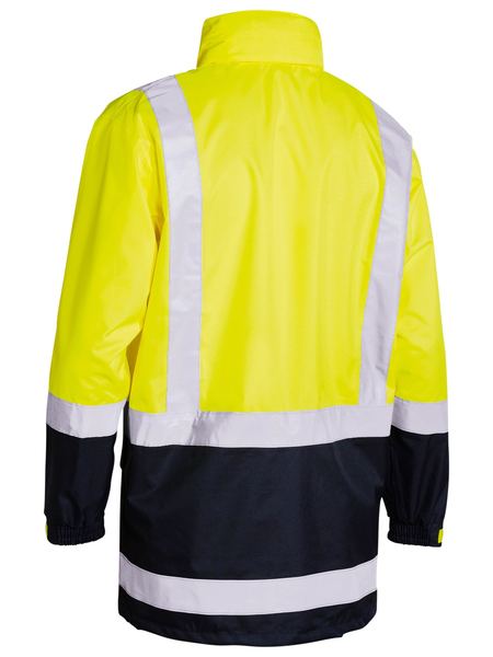 Bisley Two Tone Taped Hi Vis Rain Shell Jacket (BJ6966T)