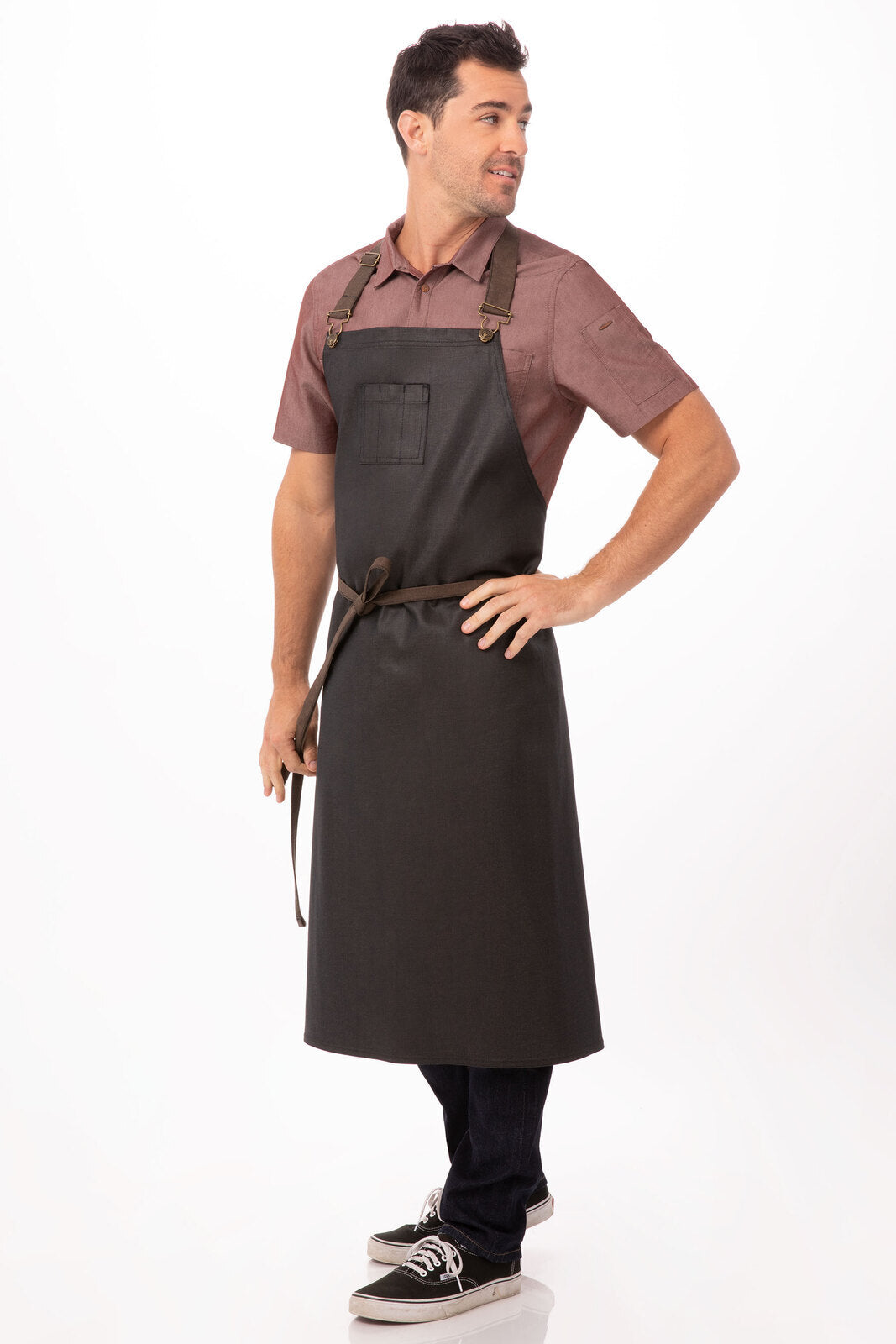 Chef Works  Boulder Chef's Bib Apron-(ABCWT001)