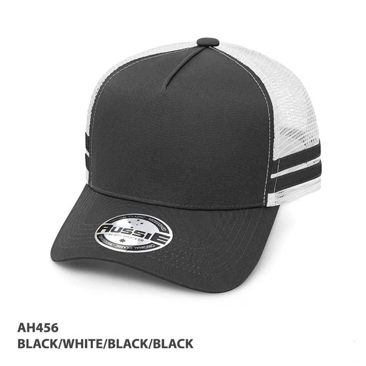 Grace Collection A-Frame Striped Trucker Cap (AH456)