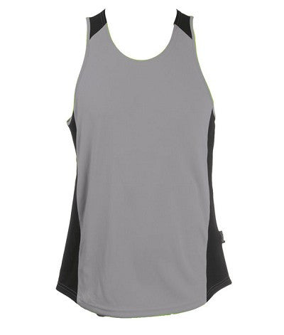 Australian Spirit-Aus Spirt Olympikool Mens Singlets 1st ( 10 Colour )-Ashe marle / Black / S-Uniform Wholesalers - 3