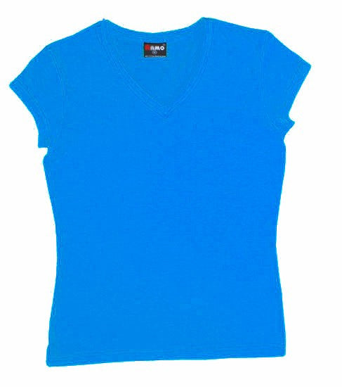Ramo-Ramo Ladies V Neck-Azure / 8-Uniform Wholesalers - 2