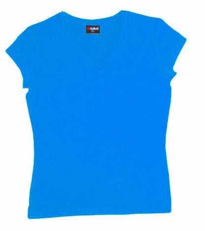 Ramo-Ramo Ladies V Neck-Azure / 8-Uniform Wholesalers - 2