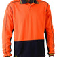 Bisley Two Tone Hi Vis Polyester Mesh Long Sleeve Polo Shirt (BK6219)