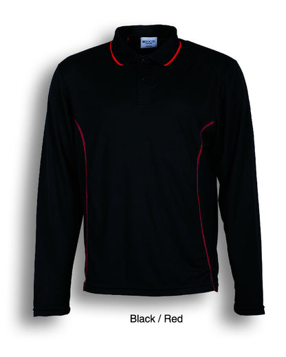Bocini Kids Stitch Feature Essentials Long Sleeve Polo-(CP0922)