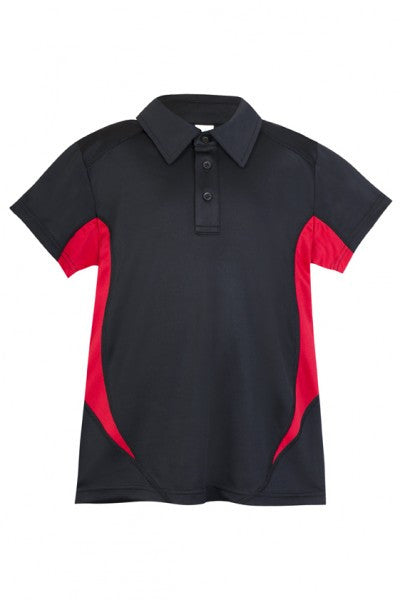 Ramo-Ramo Kids Accelerator Polo-Black/Red / 4-Uniform Wholesalers - 5