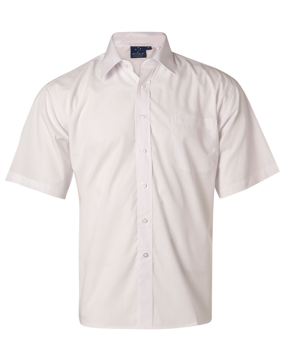 Winning Spirit Men's Poplin Short Sleeve Business Shirt (BS01S)