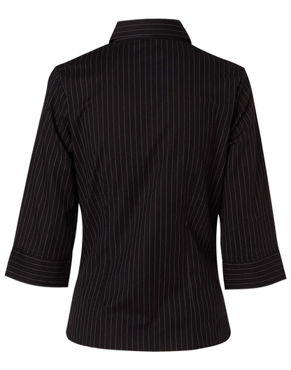 Winning Spirit Women's Pin Stripe 3/4 Sleeve Shirt (BS18)