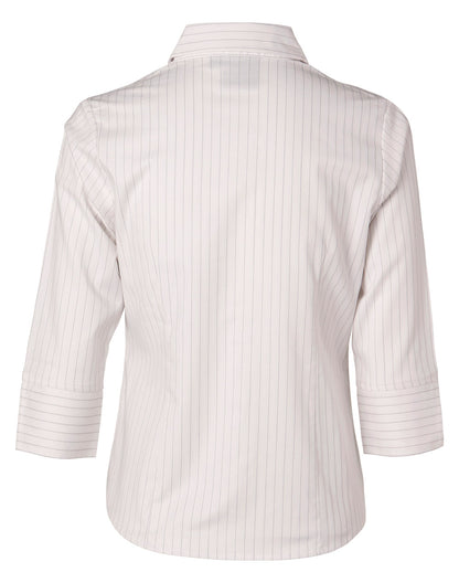 Winning Spirit Women's Pin Stripe 3/4 Sleeve Shirt (BS18)