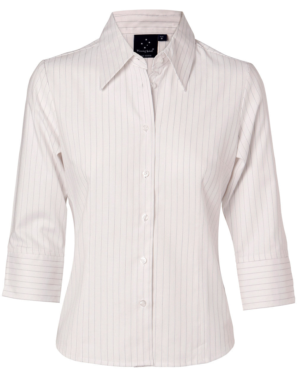 Winning Spirit Women's Pin Stripe 3/4 Sleeve Shirt (BS18)