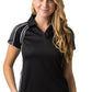 Be Seen-Be Seen Ladies Polo Shirt With Contrast Sleeve Edge Piping 1st( 8 Color )-Black-Charcoal-White / 8-Uniform Wholesalers - 1