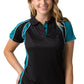 Be Seen-Be Seen Ladies Polo Shirt With Contrast Sleeve Edge Piping 1st( 8 Color )-Black-Deep Teal-White / 8-Uniform Wholesalers - 2