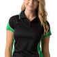 Be Seen-Be Seen Ladies Polo Shirt With Striped Collar 1st( 12 Color )-Black-Emerald-White / 8-Uniform Wholesalers - 1