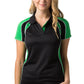 Be Seen-Be Seen Ladies Polo Shirt With Contrast Sleeve Edge Piping 1st( 8 Color )-Black-Emerald-White / 8-Uniform Wholesalers - 3