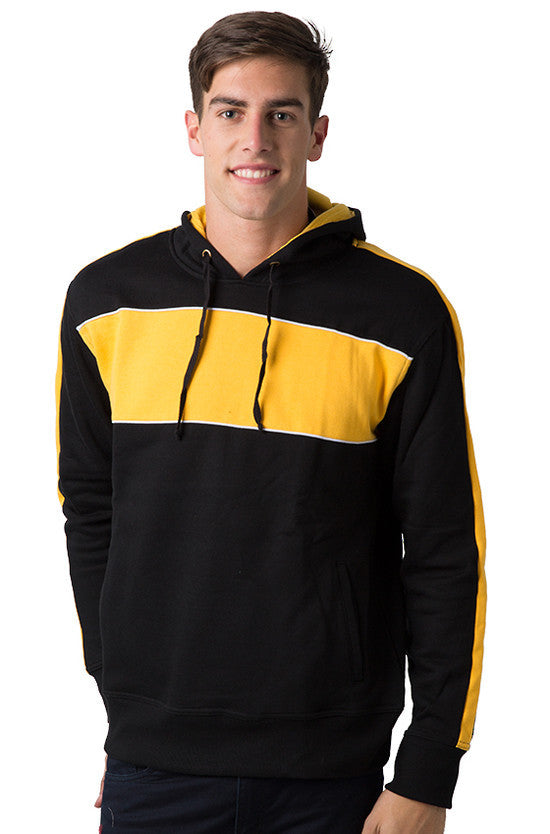 Be Seen-Be Seen Adults Three Toned Hoodie With Contrast-Black-Light Gold-White / XS-Uniform Wholesalers - 4