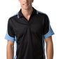 Be Seen-Be Seen Men's Polo Shirt With Striped Collar 1st( 10 Color All Black )-Black-Ocean Blue-White / XS-Uniform Wholesalers - 5