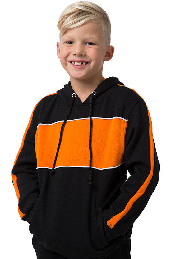 Be Seen-Be Seen Kids 3 Toned Hoodie-Black-Orange-White / 6-Uniform Wholesalers - 7