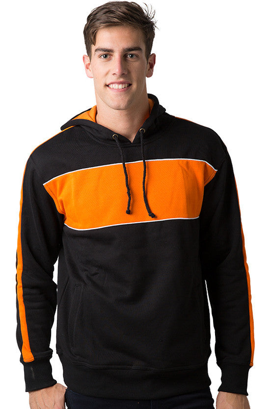 Be Seen-Be Seen Adults Three Toned Hoodie With Contrast-Black-Orange-White / XS-Uniform Wholesalers - 7