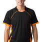 Be Seen-Be Seen Men's Polo Shirt With Pique Knit Body And Contrast 1st( 7 Color )-Black-Orange / XS-Uniform Wholesalers - 1