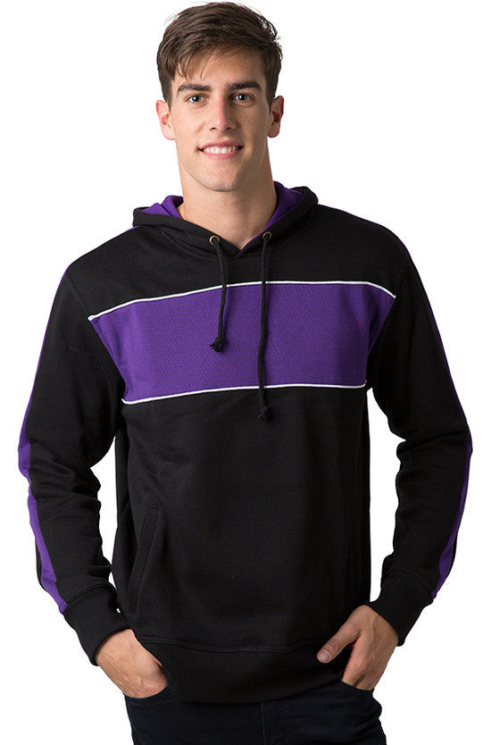 Be Seen-Be Seen Adults Three Toned Hoodie With Contrast-Black-Purple-White / XS-Uniform Wholesalers - 10