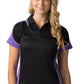 Be Seen-Be Seen Ladies Polo Shirt With Striped Collar 1st( 12 Color )-Black-Purple-White / 8-Uniform Wholesalers - 3