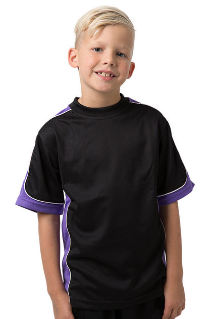 Be Seen-Be Seen Kids Short Sleeve T-shirt-Black-Purple-White / 6-Uniform Wholesalers - 1
