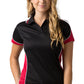 Be Seen-Be Seen Ladies Polo Shirt With Striped Collar 1st( 12 Color )-Black-Red-White / 8-Uniform Wholesalers - 4