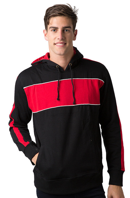 Be Seen-Be Seen Adults Three Toned Hoodie With Contrast-Black-Red-White / XS-Uniform Wholesalers - 13