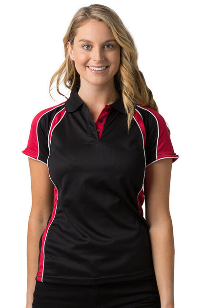 Be Seen-Be Seen Ladies Polo Shirt With Contrast Sleeve Edge Piping 1st( 8 Color )-Black-Red-White / 8-Uniform Wholesalers - 4