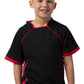 Be Seen-Be Seen Kids T-shirt With Pique Knit-Black-Red / 6-Uniform Wholesalers - 2