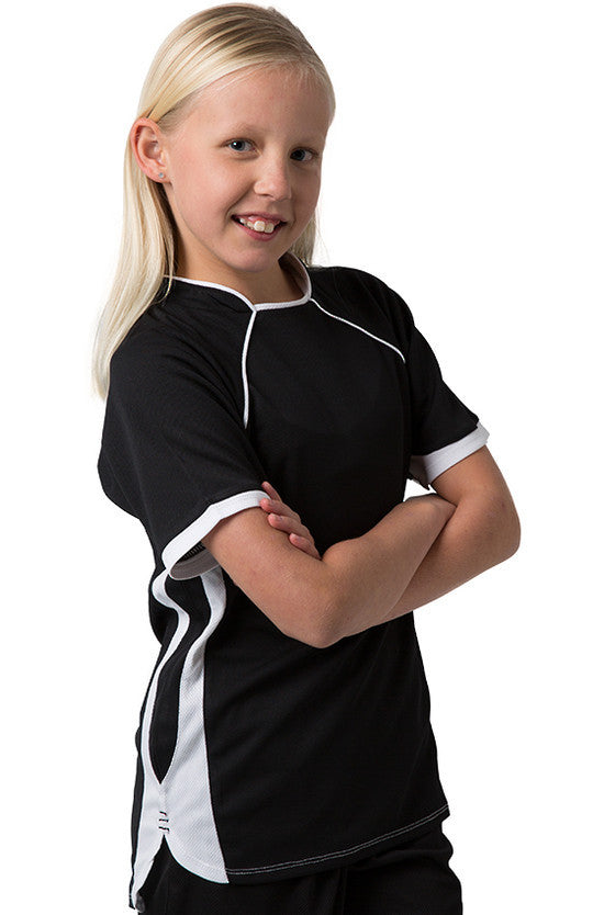 Be Seen-Be Seen Kids T-shirt With Pique Knit-Black-White / 6-Uniform Wholesalers - 4