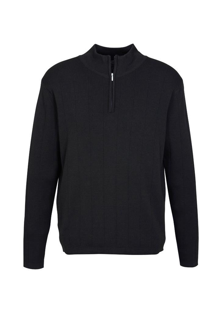 Biz Collection-Biz Collection Mens 80/20 Wool-Rich Pullover-Black / XS-Uniform Wholesalers - 2