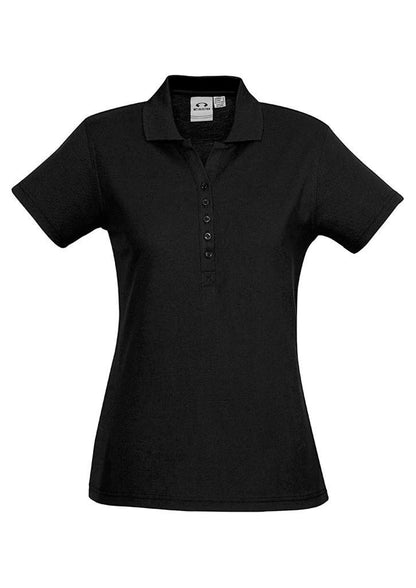 Biz Collection-Biz Collection Ladies Crew Polo(1st 10 Colours)-Black / 8-Uniform Wholesalers - 9