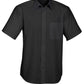 Biz Collection-Biz Collection Mens Base Short Sleeve Shirt-Black / XS-Uniform Wholesalers - 2