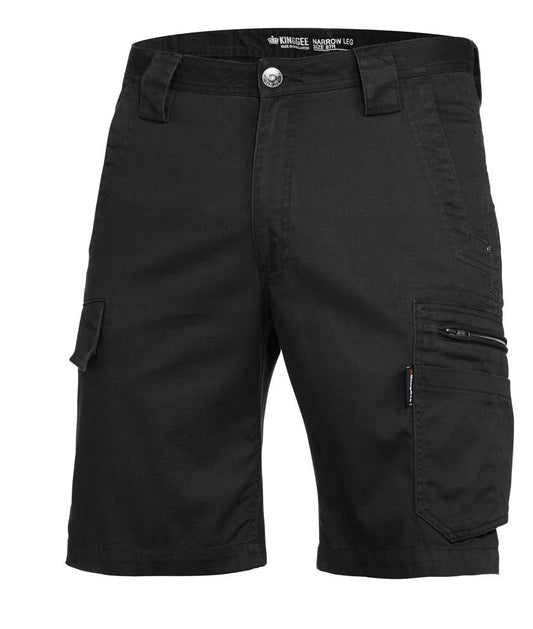 King Gee-King Gee Tradie Sum Shorts-Black / 77R-Uniform Wholesalers - 1