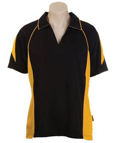 Australian Spirit-Aus Spirt Olympikool Ladies Polo 1st ( 8 Colour )-Black / Gold / 8-Uniform Wholesalers - 5